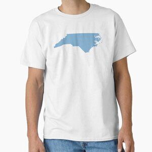 Tar Heel Blue North Carolina NC State Map Classic T-Shirt